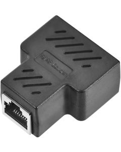 uxcell RJ45 Splitter Coupler Inline Connector 1 to 2 Splitter Cat7 Cat6 Cat5e Ethernet Cable Extender Adapter 37x44x21mm
