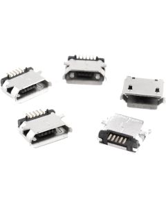 uxcell 5 Pcs Micro USB Type B Female Socket 180 Degree 5-Pin SMD SMT Soldering Jack