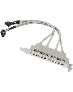 uxcell USB 2.0 4 Port to Motherboard Header 9 Pin Bracket Extension Cable Cord