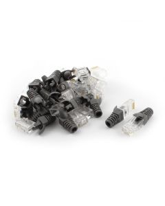 uxcell 25 Sets Gray Boot Cover Protector RJ45 Cat5 Cat5e Cat6 Network End Connector