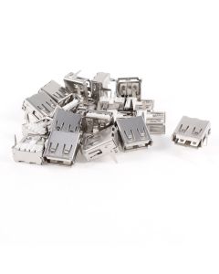 uxcell USB Female Type A Port 4-Pin DIP 90 Degree Jack Socket Connector, 20 Pieces