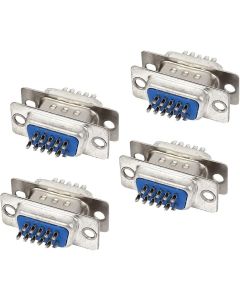 uxcell DB15 15-Pin 3-Row Male to Female Connector VGA Cable Adapter 4sets